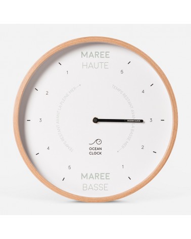 HORLOGE A MAREE FOND BLANC